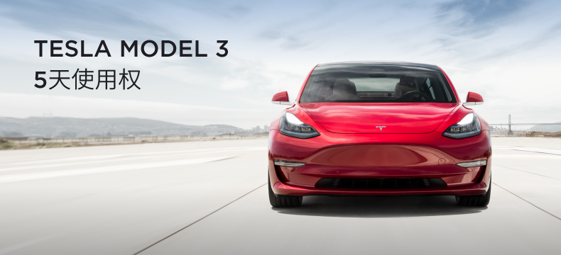 特斯拉Tesla Model 3（5天使用权）