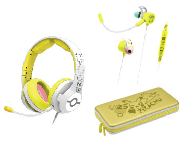 HORI Switch任天堂授权宝可梦 头戴式耳机+入耳式耳机+主机铝盒保护包（颜色随机）